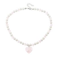 Wholesale Jewelry Children's Pearl Crystal Heart Pendant Necklace Nihaojewelry main image 6