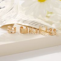 Wholesale Jewelry Vintage Style Letter Alloy Earrings main image 4
