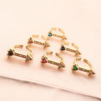 Wholesale Jewelry Zircon Heart Copper Ring Nihaojewelry main image 1