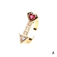 Wholesale Jewelry Zircon Heart Copper Ring Nihaojewelry main image 6