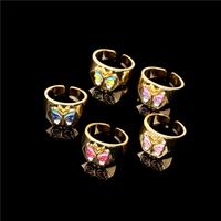 Wholesale Jewelry Butterfly-shaped Open Copper Ring Nihaojewelry main image 6