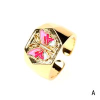 Großhandel Schmuck Schmetterlingsförmiger Offener Kupferring Nihaojewelry main image 5