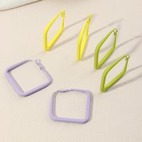 Wholesale Jewelry Fashion Geometric Alloy Paint Candy Color Rhombus Earrings Nihaojewelry main image 2