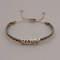 1 Piece Simple Style Letter Eye Alloy Knitting Rhinestones Women's Bracelets sku image 9