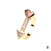 Wholesale Jewelry Zircon Heart Copper Ring Nihaojewelry sku image 1