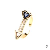 Wholesale Jewelry Zircon Heart Copper Ring Nihaojewelry sku image 2