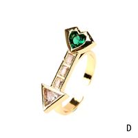 Wholesale Jewelry Zircon Heart Copper Ring Nihaojewelry sku image 3