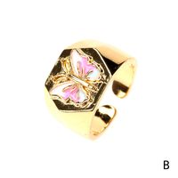 Großhandel Schmuck Schmetterlingsförmiger Offener Kupferring Nihaojewelry sku image 2