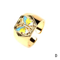 Großhandel Schmuck Schmetterlingsförmiger Offener Kupferring Nihaojewelry sku image 4