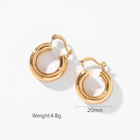 Nihaojewelry Großhandel Schmuck Einfache Kupfer Vergoldete Geometrische Ohrringe sku image 2