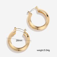 Nihaojewelry Großhandel Schmuck Einfache Kupfer Vergoldete Geometrische Ohrringe sku image 1