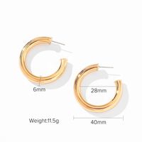 Nihaojewelry Wholesale Jewelry Simple Copper Gold-plated Geometric Earrings sku image 3