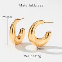 Nihaojewelry Großhandel Schmuck Einfache Kupfer Vergoldete Geometrische Ohrringe sku image 19