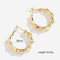 Nihaojewelry Großhandel Schmuck Einfache Kupfer Vergoldete Geometrische Ohrringe sku image 13