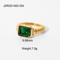 Stainless Steel Zircon Gold Plated sku image 5