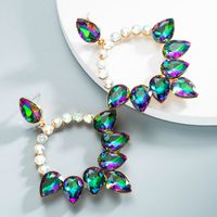 Wholesale Jewelry New Multi-layer Drop-shaped Glass Diamond-studded Earrings Nihaojewelry sku image 1