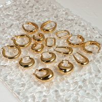 Nihaojewelry Großhandel Schmuck Einfache Kupfer Vergoldete Geometrische Ohrringe main image 2