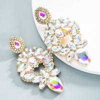 Nihaojewelry Wholesale Jewelry Alloy Colorful Diamond Water Drop Earrings main image 4