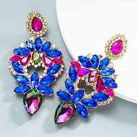 Nihaojewelry Wholesale Jewelry Alloy Colorful Diamond Water Drop Earrings main image 5