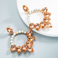Wholesale Jewelry New Multi-layer Drop-shaped Glass Diamond-studded Earrings Nihaojewelry main image 4