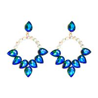 Wholesale Jewelry New Multi-layer Drop-shaped Glass Diamond-studded Earrings Nihaojewelry main image 2