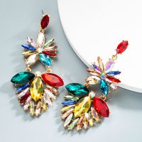 Vente En Gros Bijoux Boucles D&#39;oreilles À Fleurs Géométriques En Forme De Feuille De Saule Multicouches Nihaojewelry main image 5