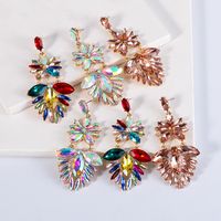 Nihaojewelry Fashion Color Diamond Alloy Geometric Earrings Wholesale Jewelry main image 4