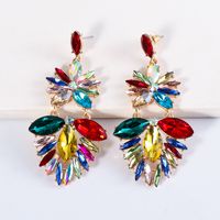 Nihaojewelry Fashion Color Diamond Alloy Geometric Earrings Wholesale Jewelry main image 3