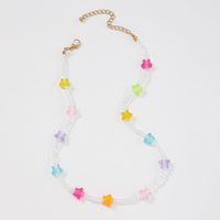 Wholesale Simple Acrylic Color Star Beaded Necklace Nihaojewelry main image 4