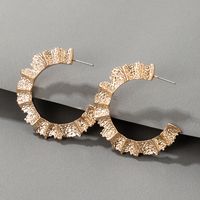 Nihaojewelry Wholesale Jewelry Boho Bumpy C-shaped Alloy Earrings main image 4