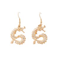 Nihaojewelry New Chinese Dragon Alloy Earrings Wholesale Jewelry main image 5