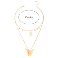 Gros Ethnique Papillon Shell Pendentif Couleur Perle Collier Double Couche Nihaojewelry main image 6