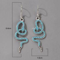 Nihaojewelry Bijoux En Gros Nouvelles Boucles D&#39;oreilles En Alliage De Perles Bleues En Forme De Serpent Bohème main image 6
