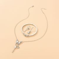 Wholesale Jewelry Palm Magnet Bracelet Necklace Earrings 3 Piece Set Nihaojewelry main image 3
