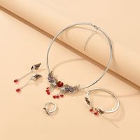 Wholesale Jewelry Angel Wings Four-piece Set Nihaojewelry main image 4