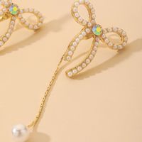 الجملة مجوهرات هندسية الماس اللؤلؤ القوس الأقراط Nihaojewelry main image 5