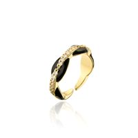 Nihaojewelry Wholesale Jewelry New Copper Inlaid Zircon Electroplating Opening Ring main image 3