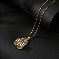 Wholesale Fashion Slippers Pendant Copper Inlaid Zircon Necklace Nihaojewelry main image 4