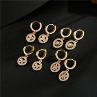 Wholesale Jewelry Copper Zircon Geometric Planet Earrings Nihaojewelry main image 3