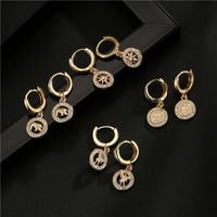 Wholesale Jewelry Copper Zircon Lips Geometric Earrings Nihaojewelry main image 4