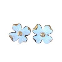 Nihaojewelry Vintage Enamel Butterfly Flower Heart Gem Earrings Wholesale Jewelry main image 3
