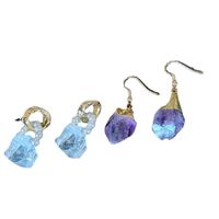 Nihaojewelry Fashion Irregular Transparent Stone Gold Rim Earrings Wholesale Jewelry main image 6