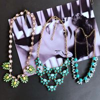 Nihaojewelry Wholesale Jewelry Blue-green Resin Gem Pendant Short Necklace main image 2