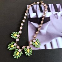 Nihaojewelry Wholesale Jewelry Blue-green Resin Gem Pendant Short Necklace main image 3