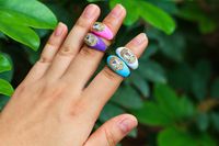 Wholesale Jewelry Retro Dripping Oil Micro Inlaid Copper Ring Nihaojewelry main image 5