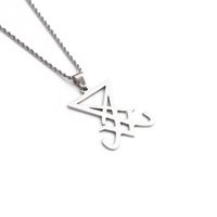 Wholesale Fashion Lucifer Badge Pendant Stainless Steel Necklace Nihaojewelry main image 1