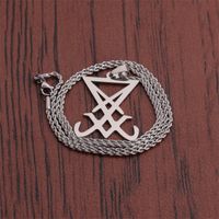 Wholesale Fashion Lucifer Badge Pendant Stainless Steel Necklace Nihaojewelry main image 3