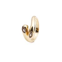 Nihaojewelry Fashion Snake-shape Copper Inlaid Zircon Ring main image 3