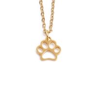 Wholesale Simple Dog Paw Pendant Stainless Steel Necklace Nihaojewelry main image 1