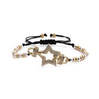 Wholesale Fashion Hollow Star Copper Micro-inlaid Red Zircon Bracelet Nihaojewelry main image 4